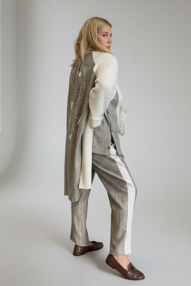 Figaro - Oversize Midi Ζακέτα με Κεντημένο “LOVE”