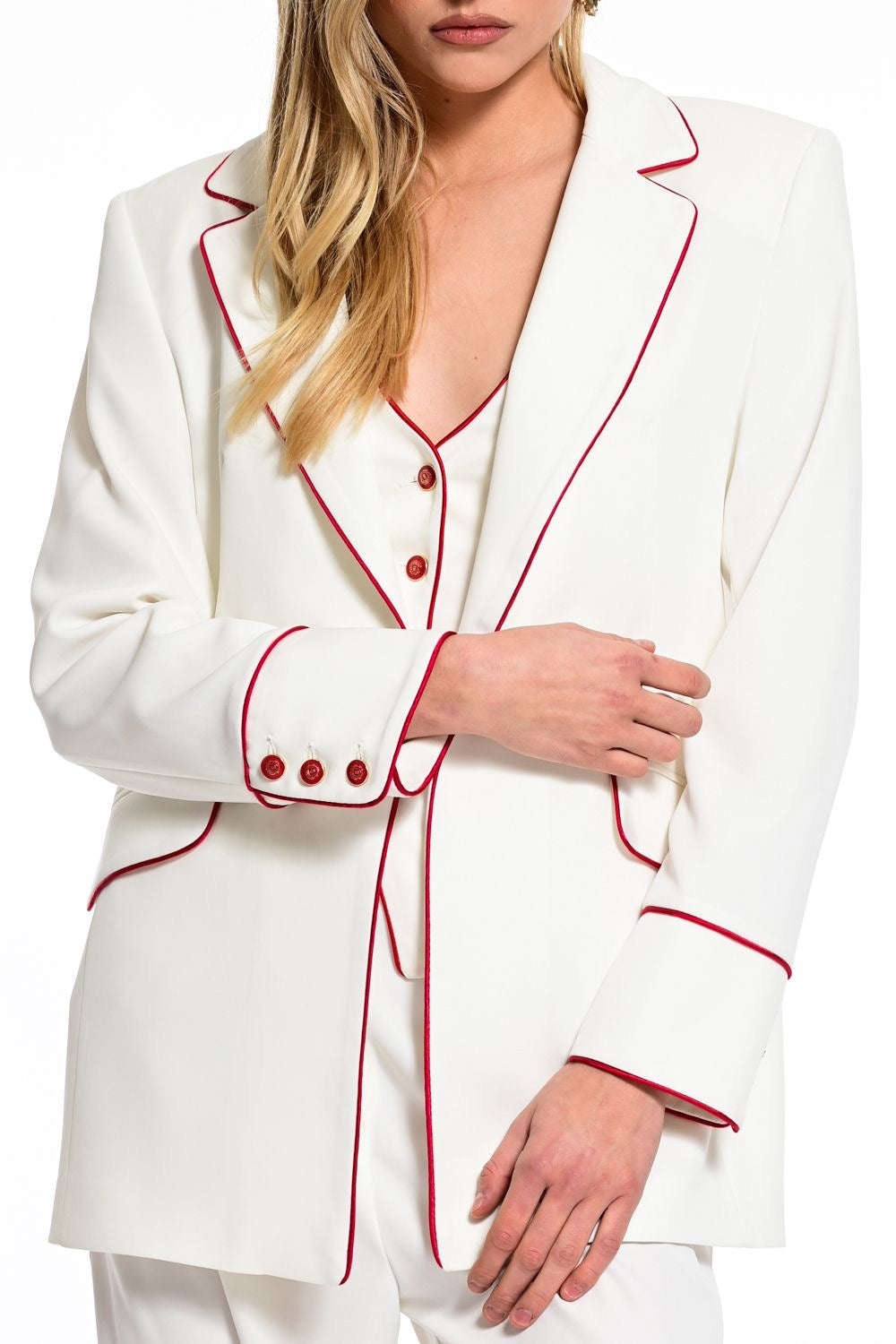 We Coss - Oversize Blazer με Κόκκινα Details