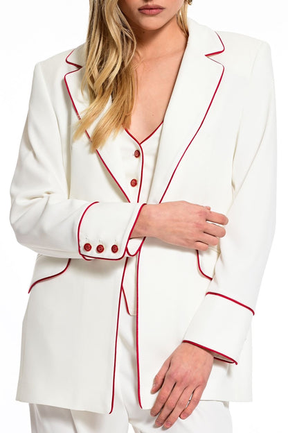 We Coss - Oversize Blazer με Κόκκινα Details