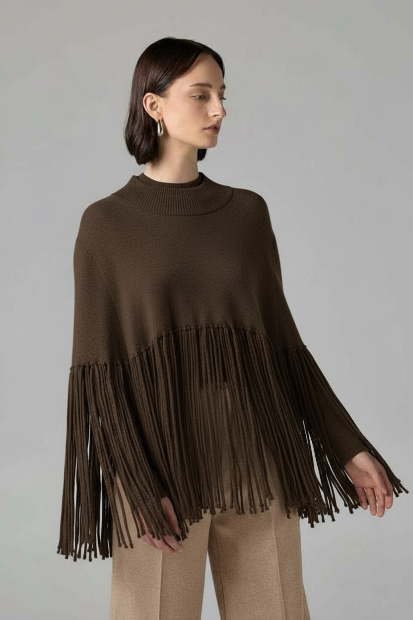 Charizma- poncho Πουλόβερ