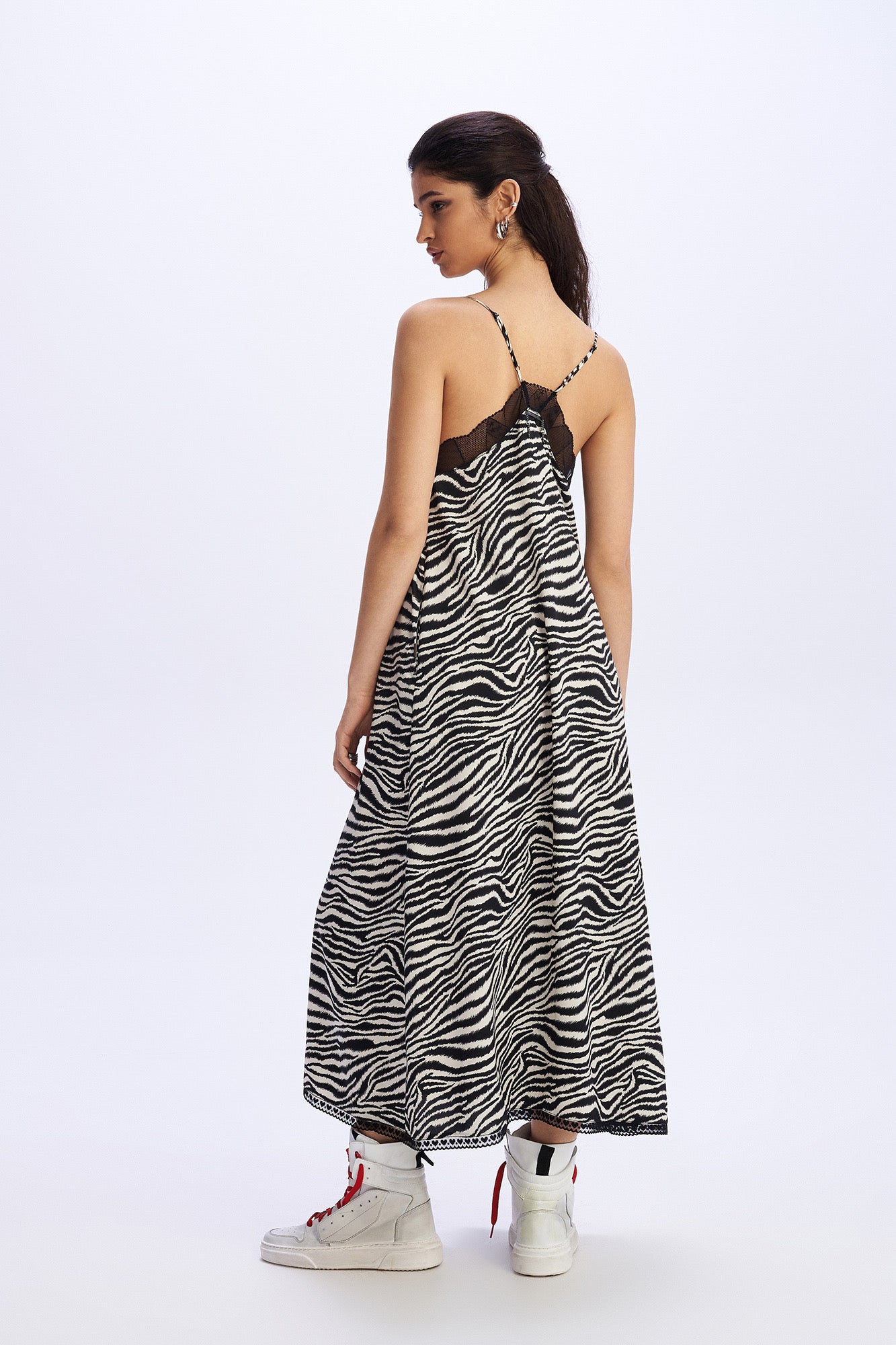 C9 Cloud 9 Dreamland - Ζεβρέ Μάξι Slip Φόρεμα με δαντέλα