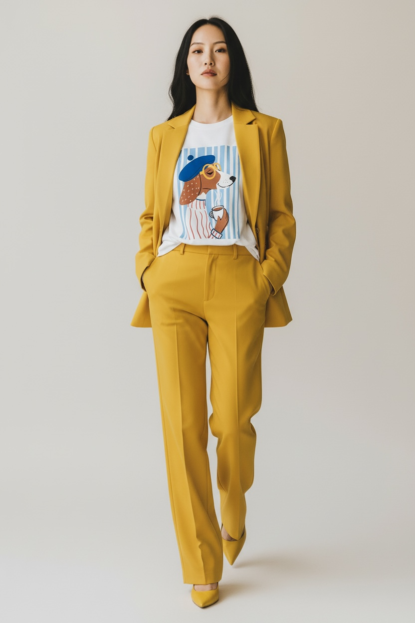 Charizma - Oversized Μακό T-shirt Dachs A Paris