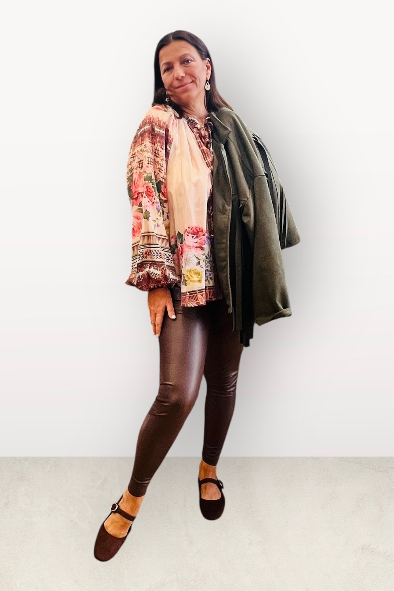 Charizma - Oversized Τζάκετ με Κρόσσια τύπου Σουέτ