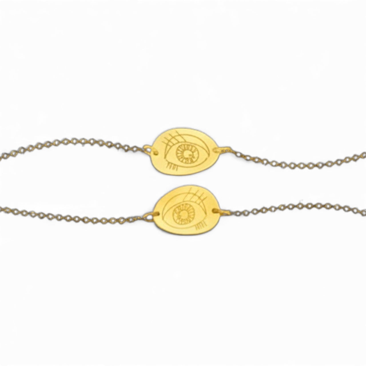 Pavlina Verouki Classic Eyes - Χειροποίητο Ασημένιο Βραχιόλι  Βότσαλο Μάτι Μεγάλο