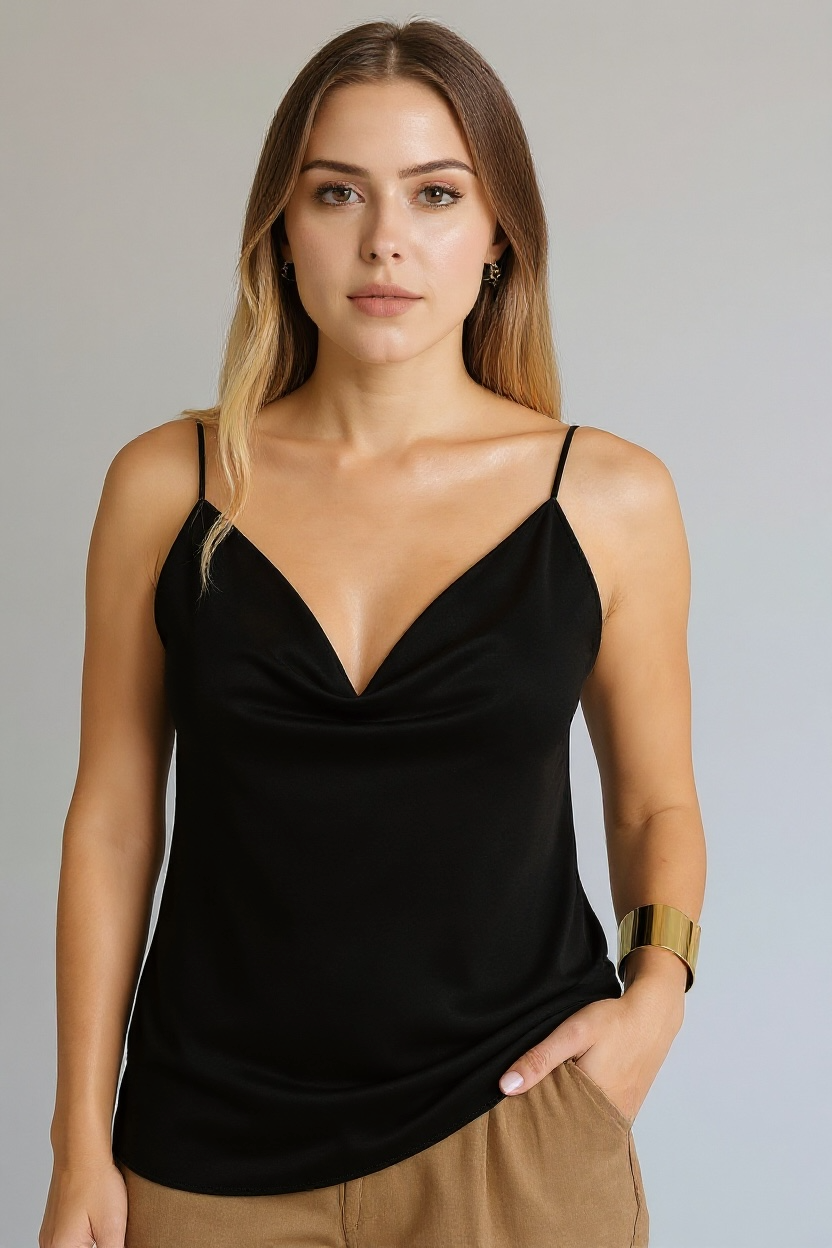 Charizma- Σατέν Ντραπέ Καμισόλ