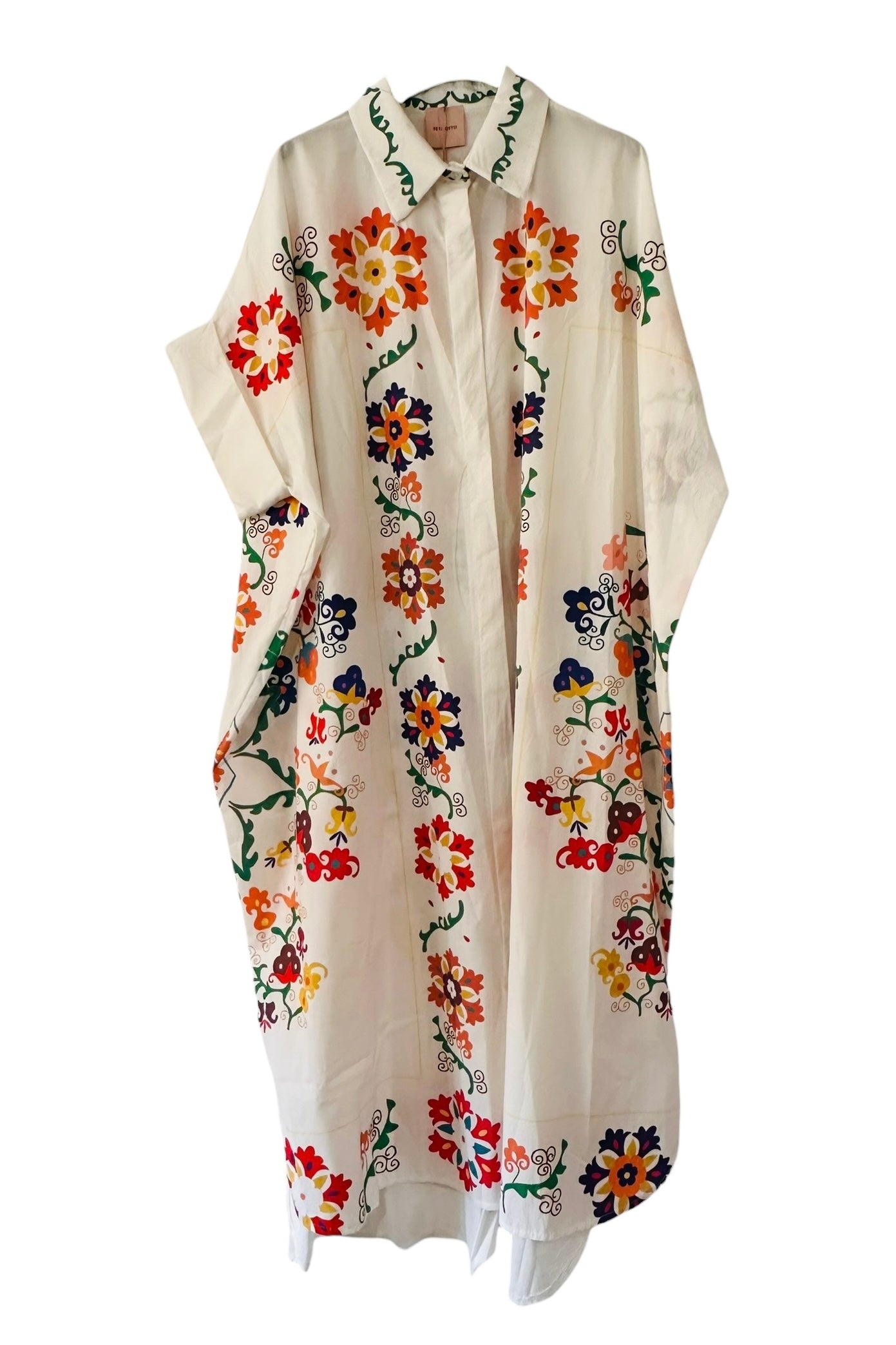Zeta Otto - Αέρινο Shirt Φόρεμα με Διπλό Print & Floral Μοτίβα 1