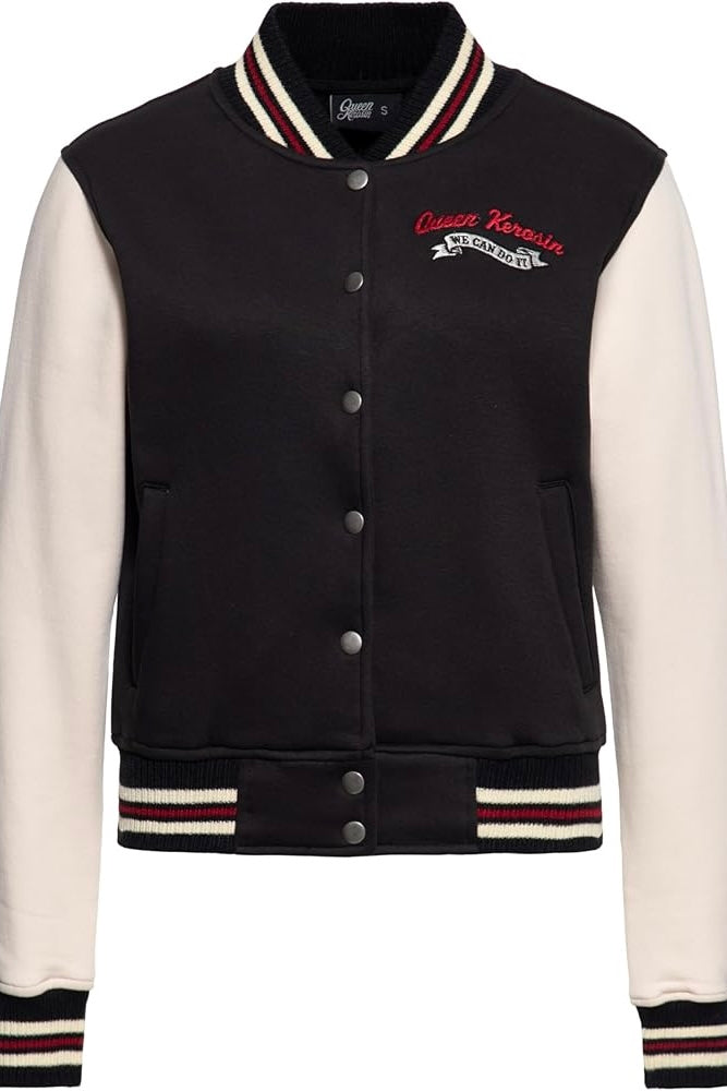 Queen Kerosin - Κολεγιακό Τζάκετ «We Can Do It» Μαύρο