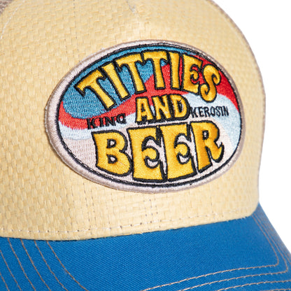 King Kerosin - Καπέλο Jockey «Titties & Beer» Off White
