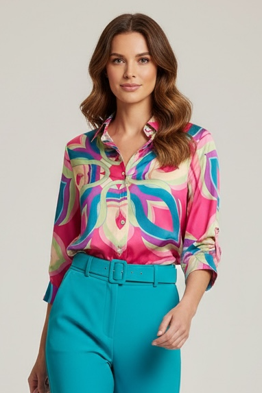 New Age - Πουκάμισο Εμπριμέ Milena