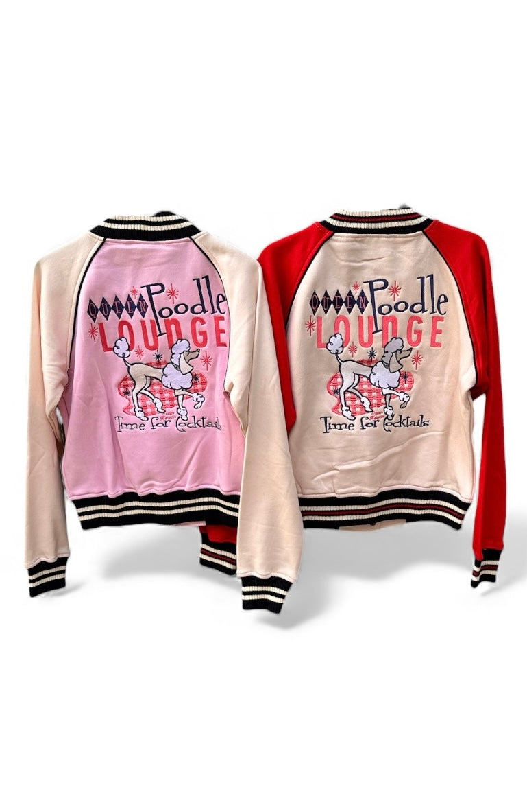 Queen Kerosin - Κολεγιακό Τζάκετ «Poodle Lounge» Κόκκινο