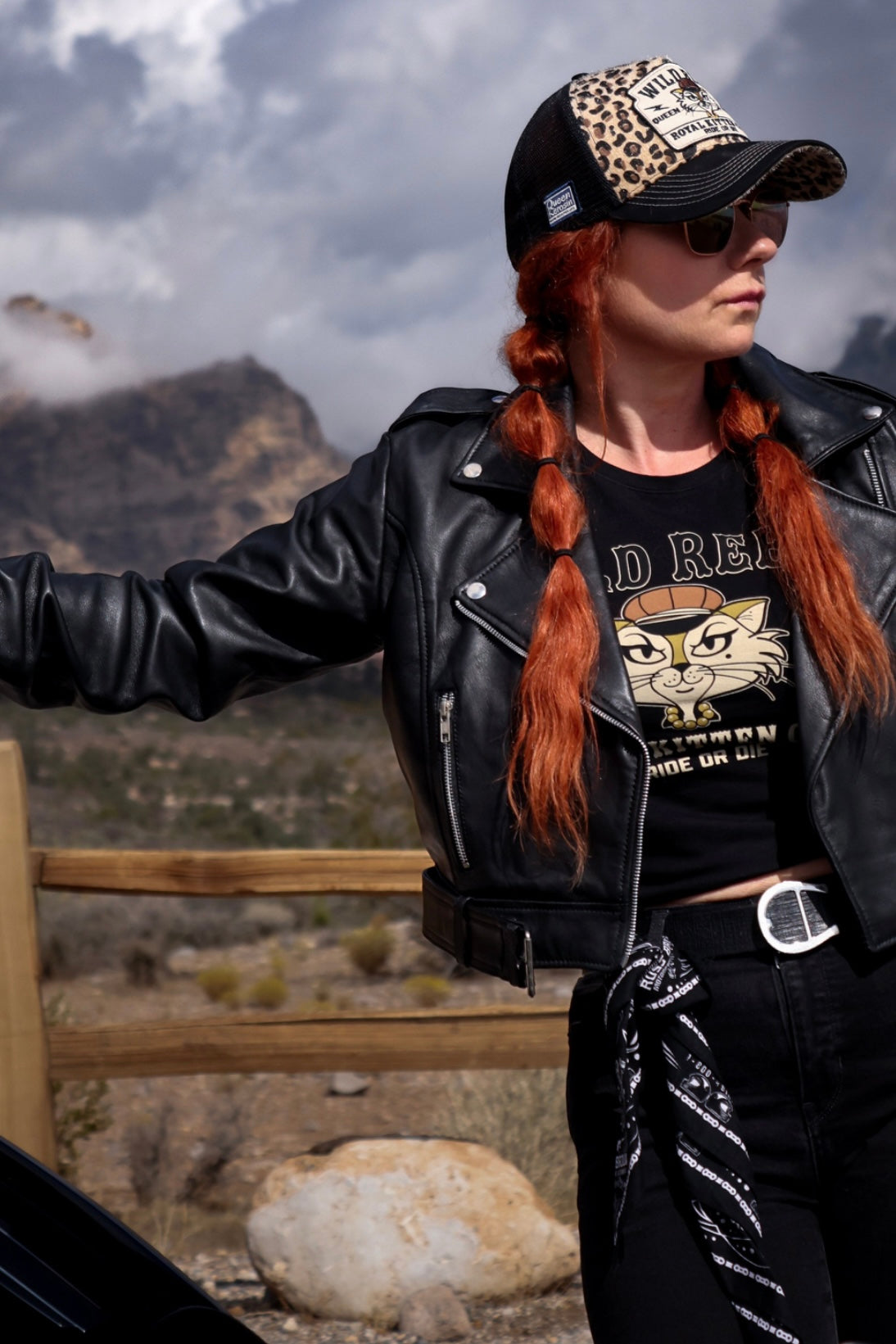 Queen Kerosin - Καπέλο Jockey «Wild Rebel Royal Kitten Club»