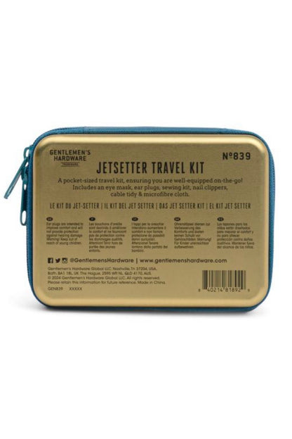 Gentlemen's Hardware Jet Setter– Σετ Ταξιδιού σε Μεταλλικό Κουτί