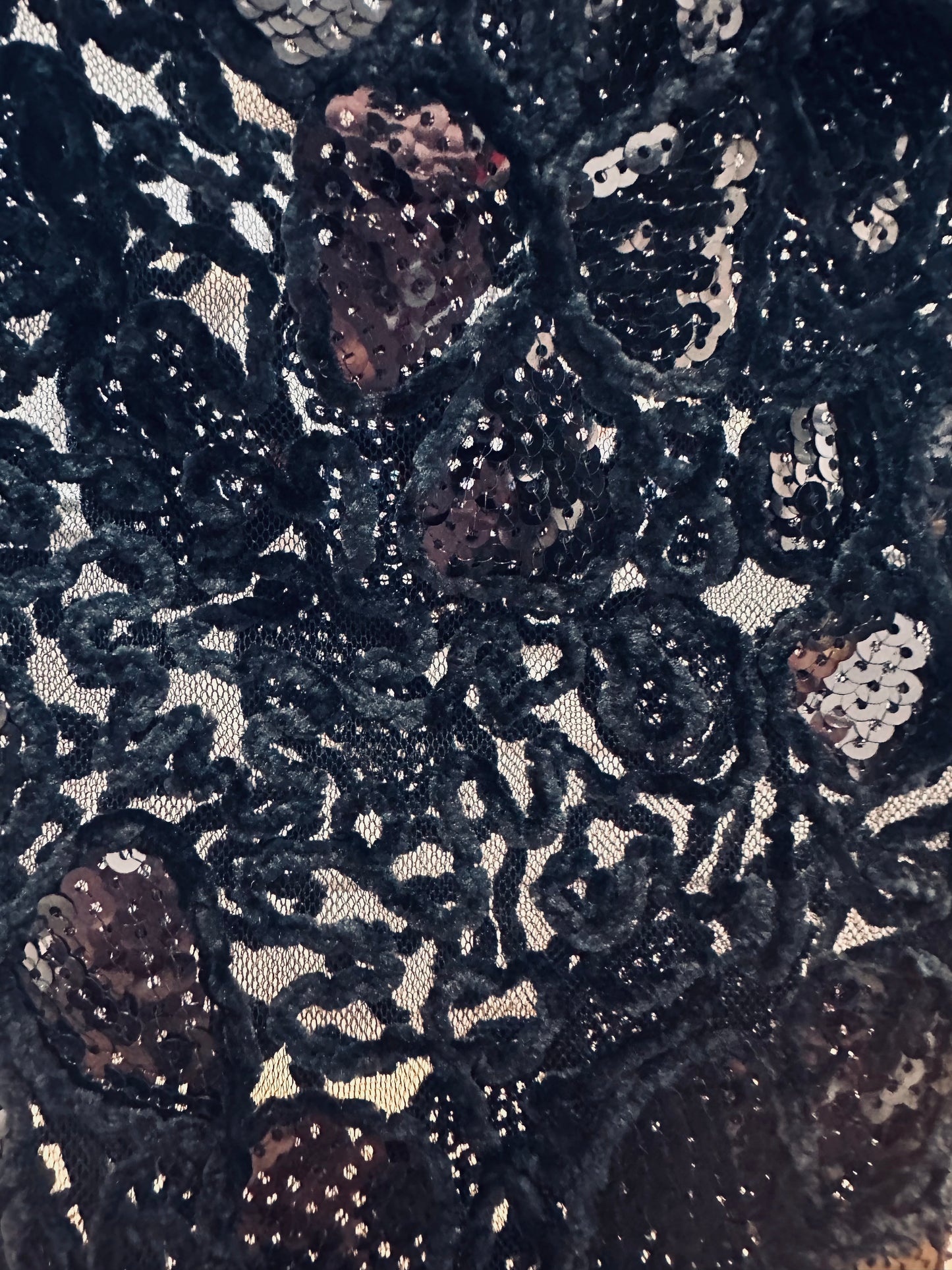 Figaro - Glam Lace & Sequin Knit Πουλόβερ Μαύρο