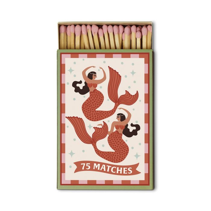 Paddywax Adopo Mermaid & Moon - Κεραμικό κερί σόγιας, Ginger & Teak  226gr & Σπίρτα 75 τεμ