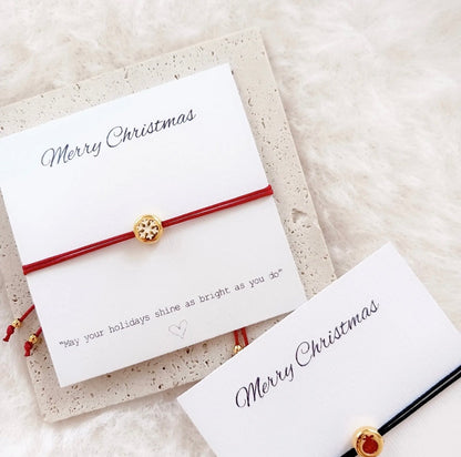 Queen Handmade Creations - Βραχιόλι Αστέρι με Χρυσό Επιχρυσωμένο Στοιχείο σε Κάρτα Δώρου