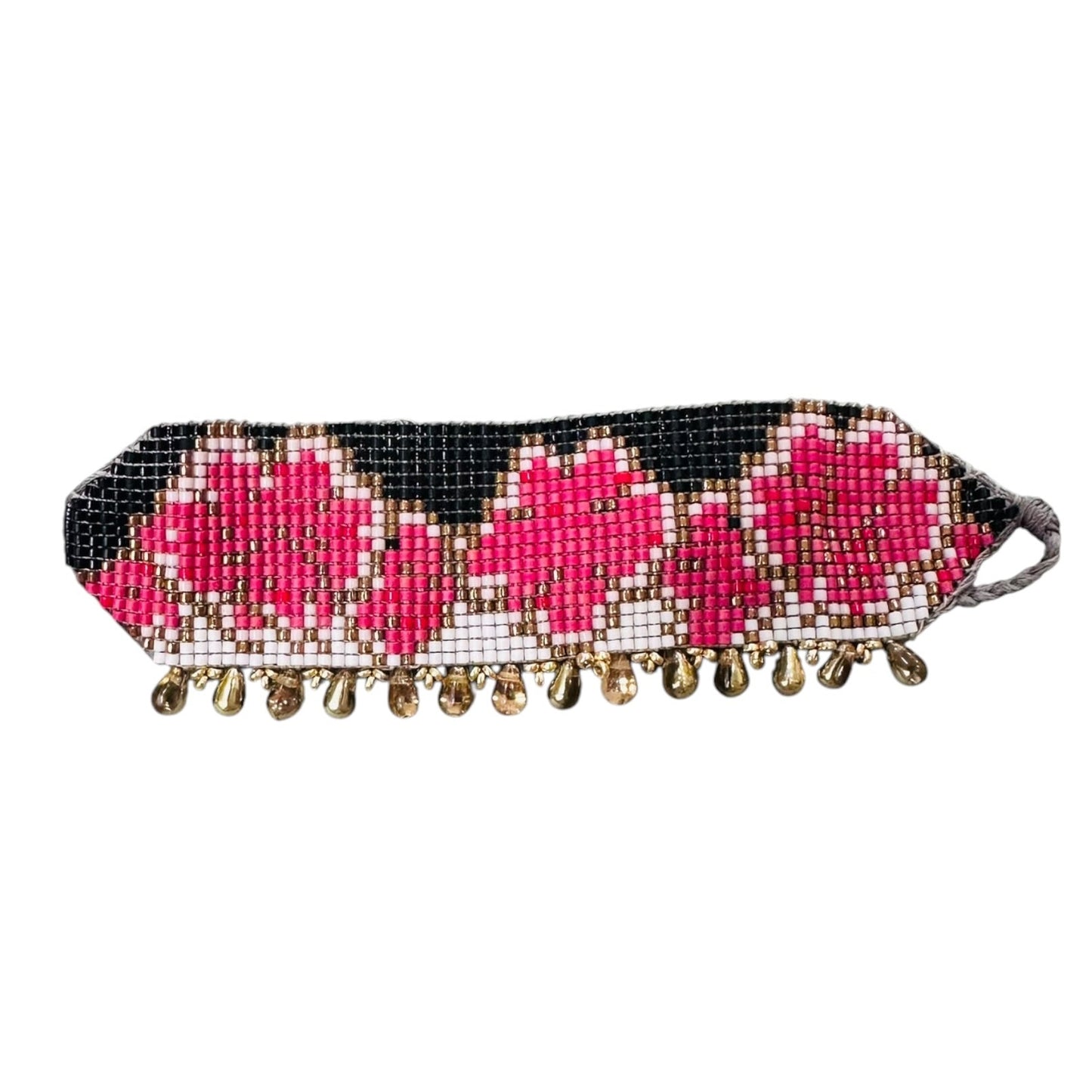 Needs & Pins - Βραχιόλι Floral – Κόκκινο Ροζ