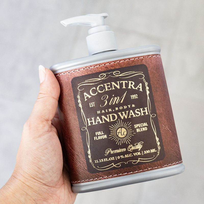 Accentra - 3 Σε 1 Ανδρικό σαπούνι χεριών, μαλλιών & σώματος 330ml σε συσκευασία φλασκί