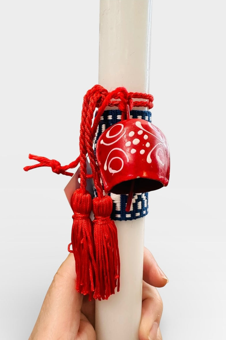 Maria Davilla - Λαμπάδα Χειροποίητη Με Κουδουνάκι Κόκκινο