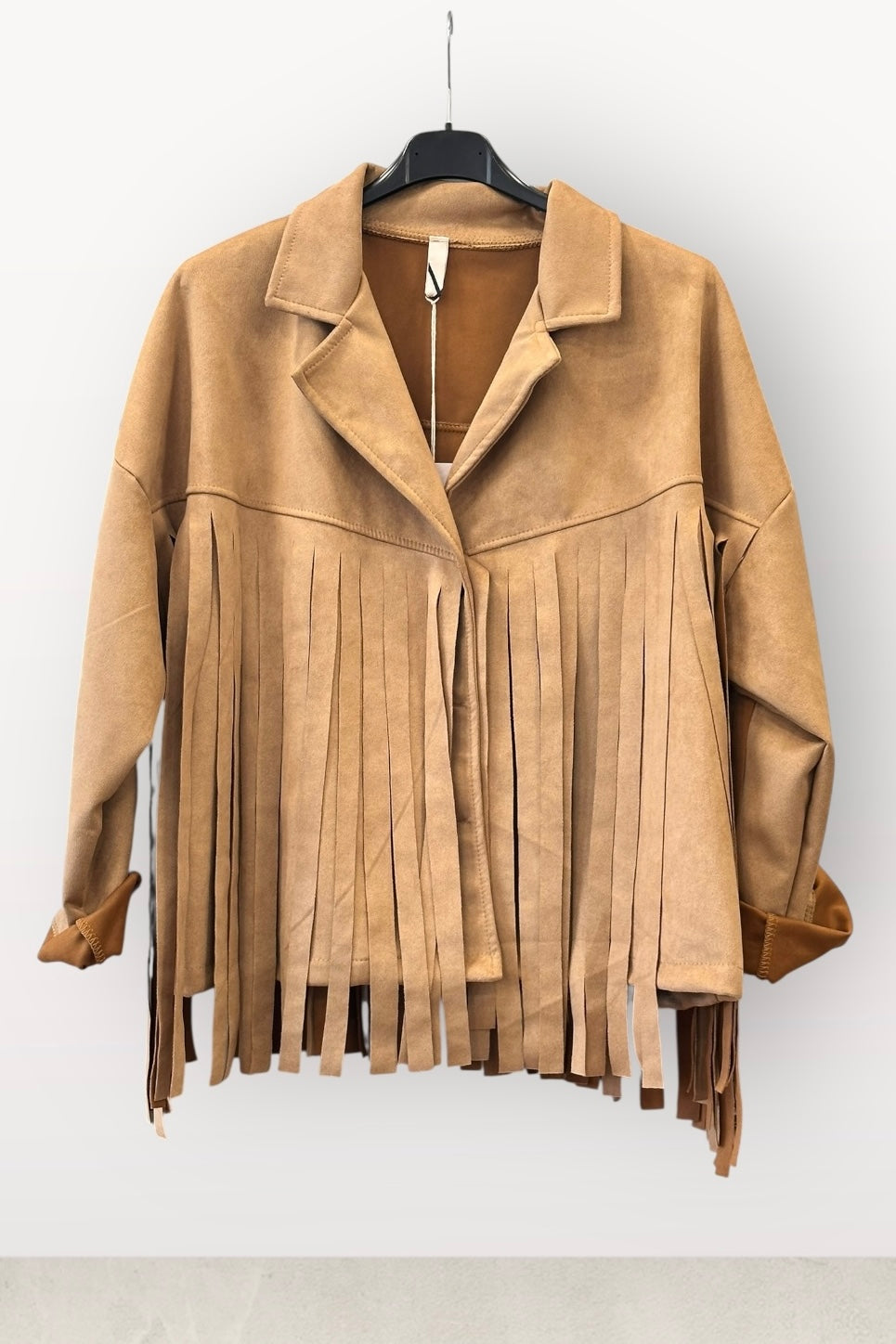 Charizma - Oversized Τζάκετ με Κρόσσια τύπου Σουέτ