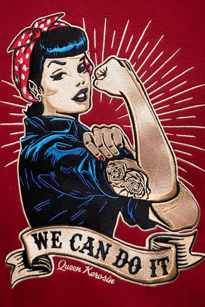 Queen Kerosin - Κολεγιακό Τζάκετ «We Can Do It» Κόκκινο
