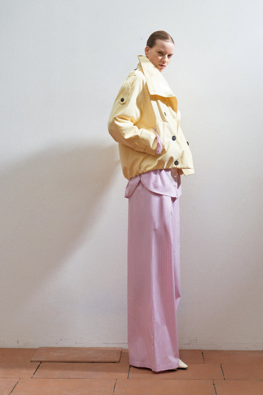 Lumina - Ριγέ Παντελόνι Ροζ