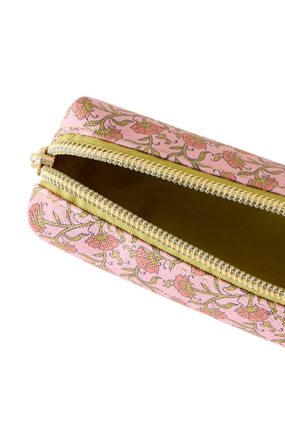 Designworks A Dopo Pink Vintage Floral – Σετ Στυλό & Θήκης από Vegan Leather
