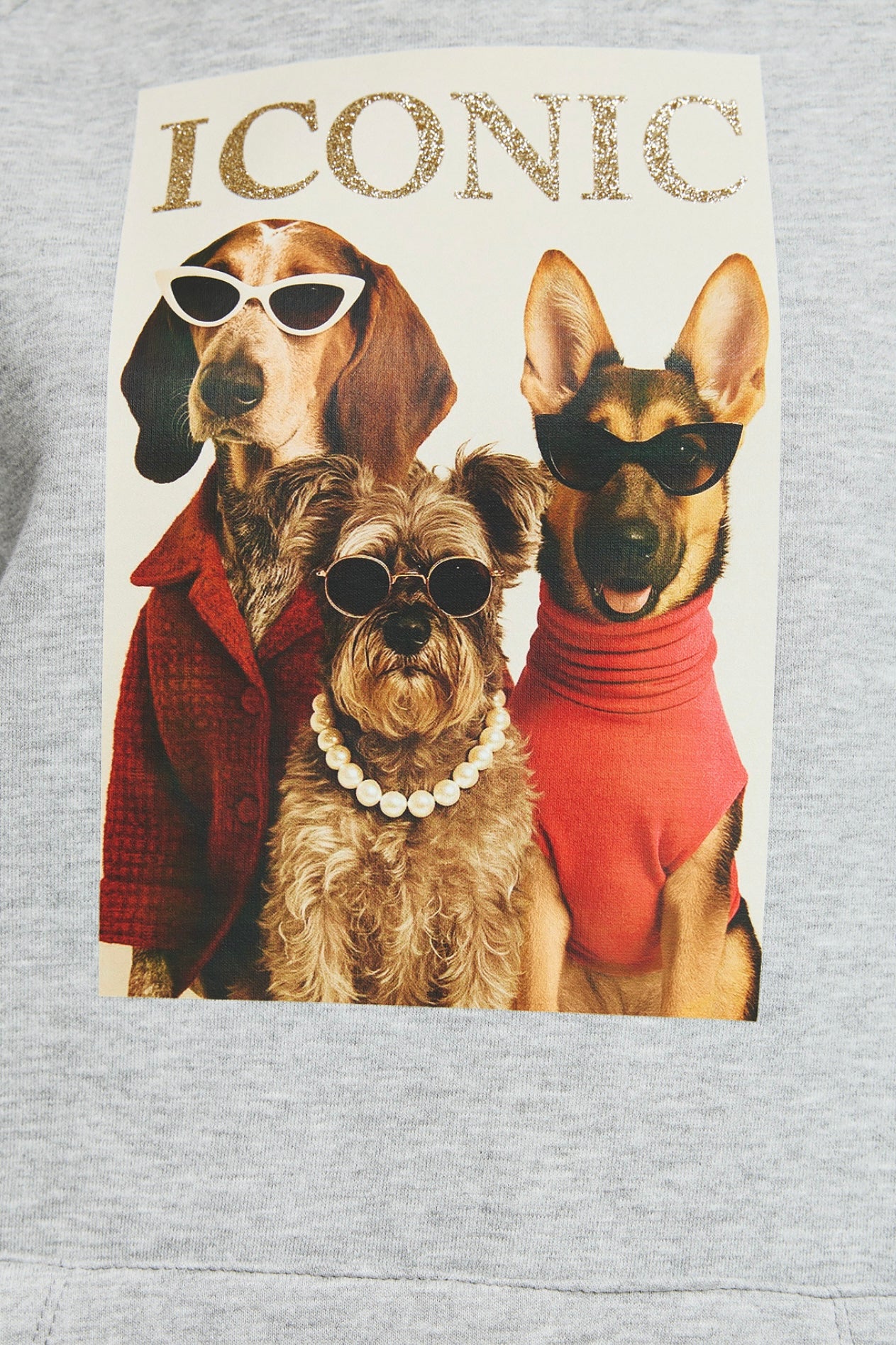 Unitee- Φούτερ Μπλούζα Γκρι με Κουκούλα Iconic