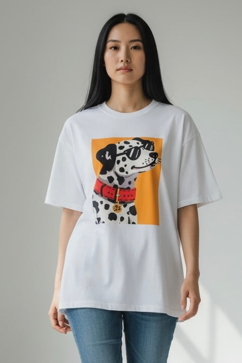 Charizma - Oversized Μακό T-Shirt Dalmatian 2