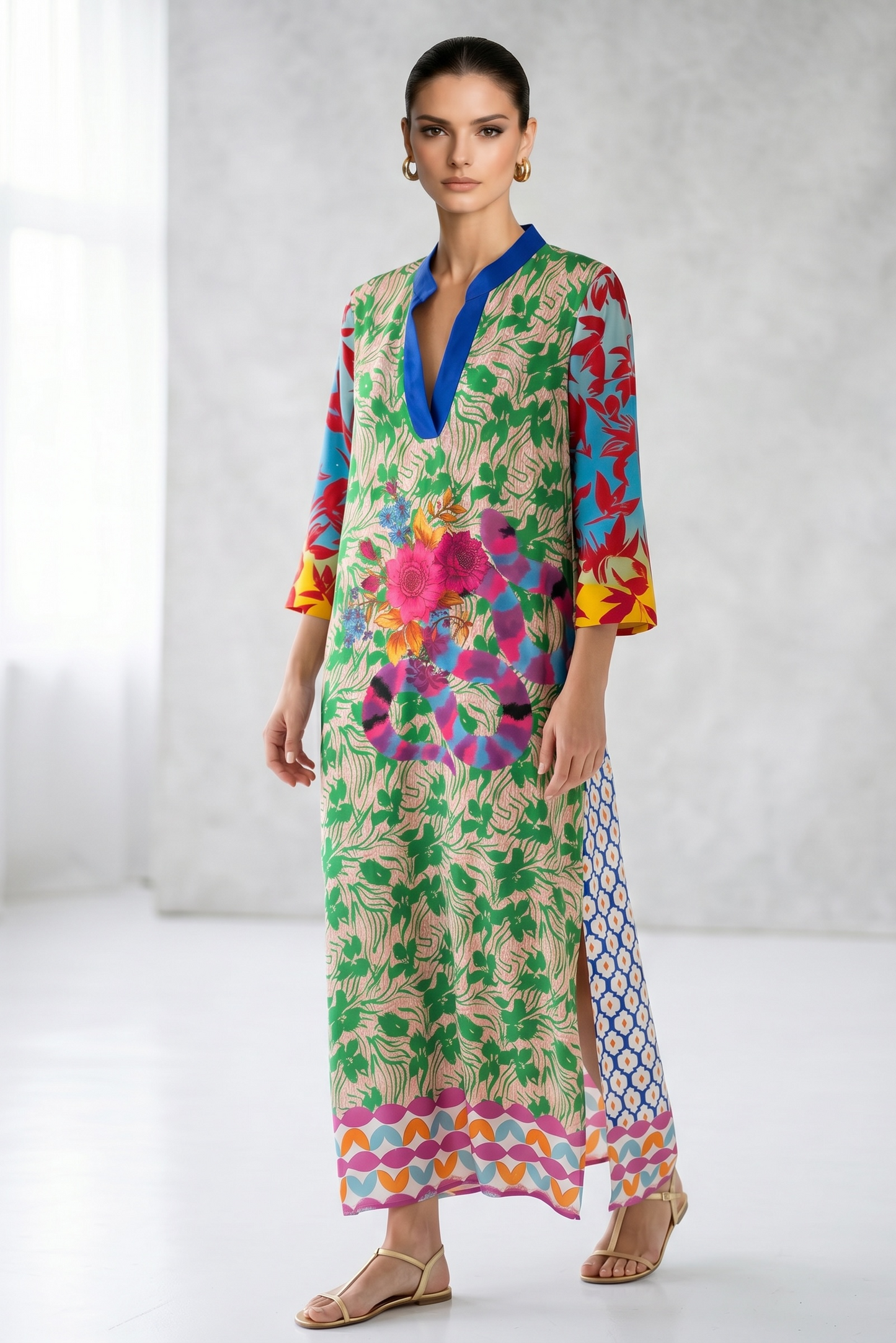 New Age - Premium Limited Edition Maxi Φόρεμα Καφτάνι Symi - T2