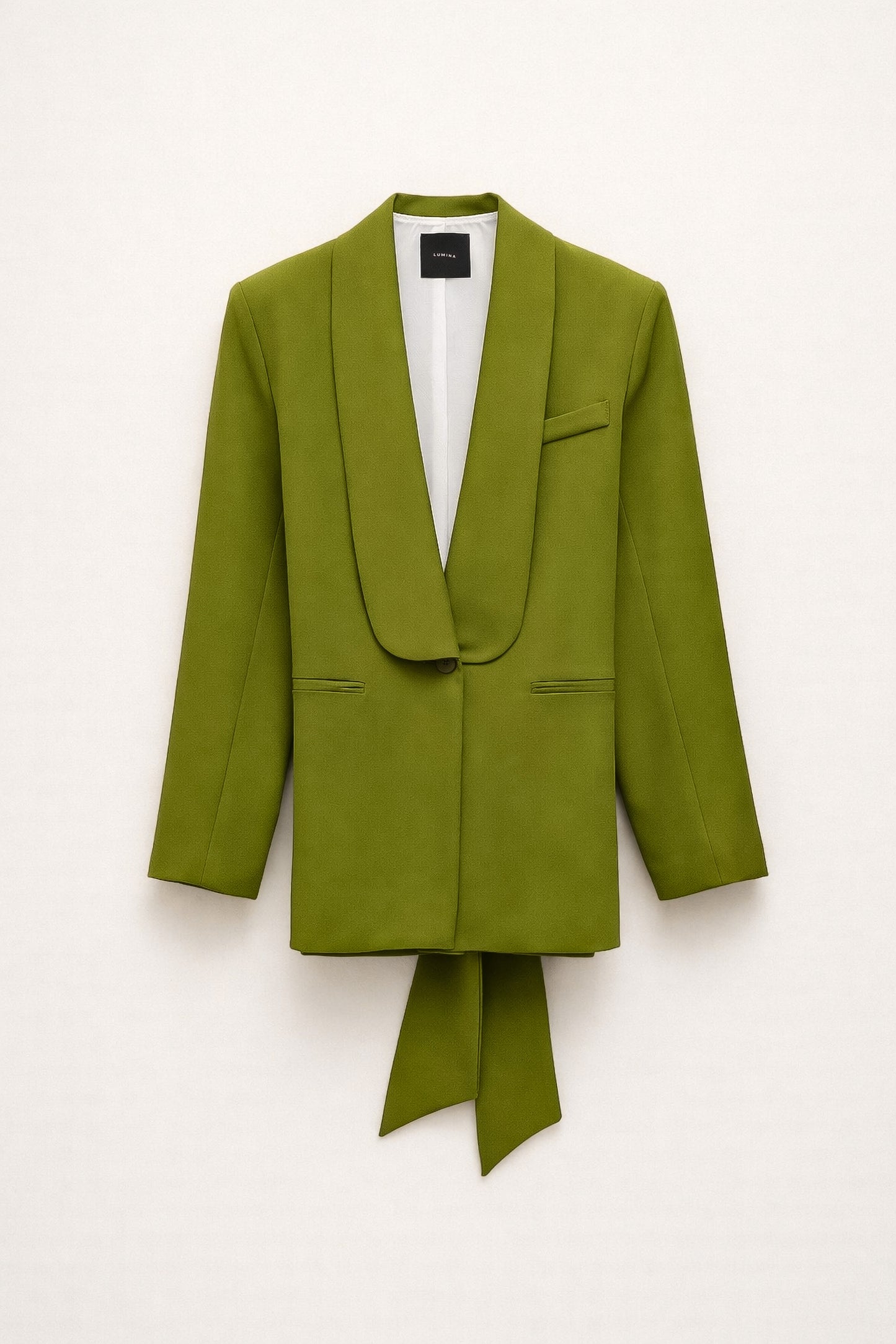Lumina - Σακάκι με Ζώνη και Βάτες Πράσινο