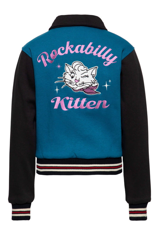 Queen Kerosin - Κολεγιακό Τζάκετ «Rockabilly Kitten» Κόκκινο