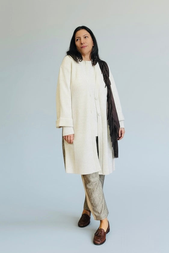 Figaro - Oversize Midi Ζακέτα με Κεντημένο “LOVE”