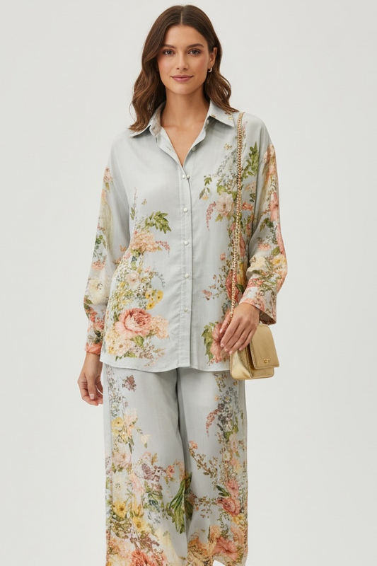 Charizma - Σετ Πουκάμισο & Παντελόνα Floral Oversized