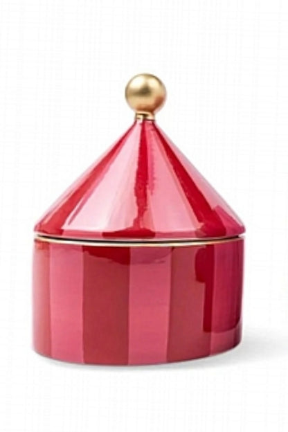 Designworks Pink Stripe - Κεραμικό Κουτί Αποθήκευσης