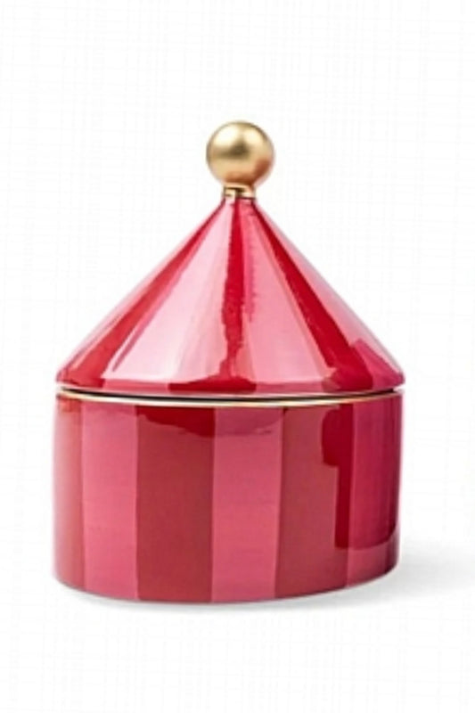 Designworks Pink Stripe - Κεραμικό Κουτί Αποθήκευσης