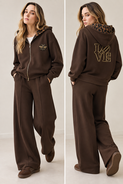 Figaro - Ζακέτα Hoddie Φούτερ & Animal print Κουκούλα