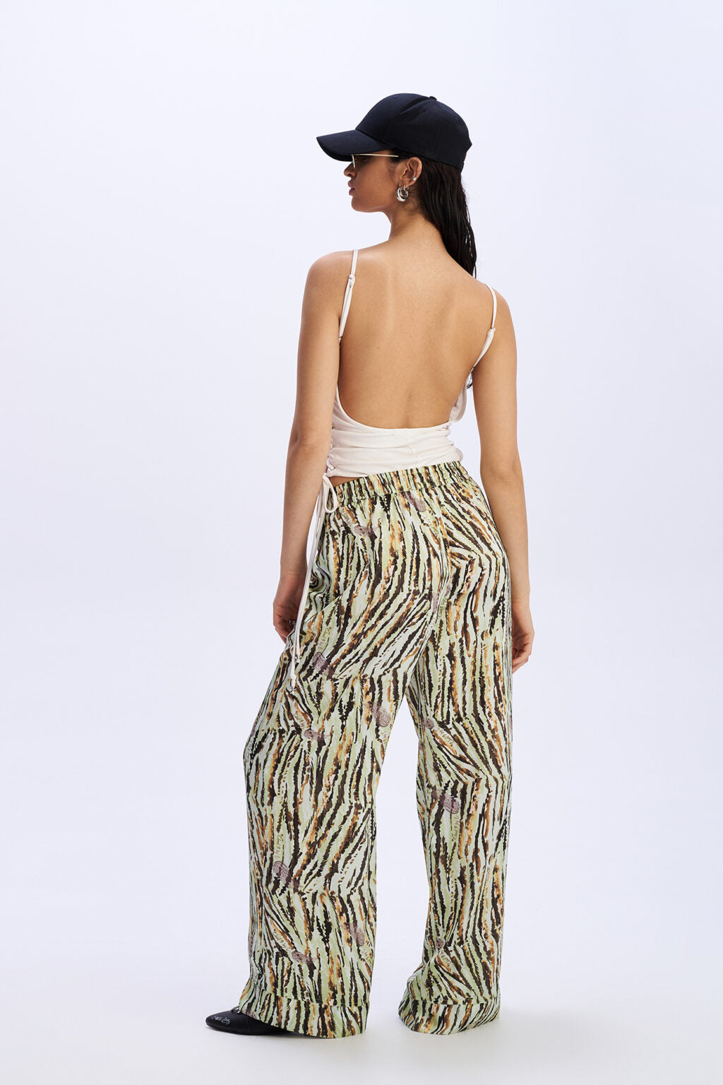 C9 Cloud 9 Midnight Riot -  Πράσινο Animal Printed Φαρδύ Παντελόνι