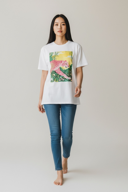 Charizma - Oversized Μακό T-shirt Sunset Panther