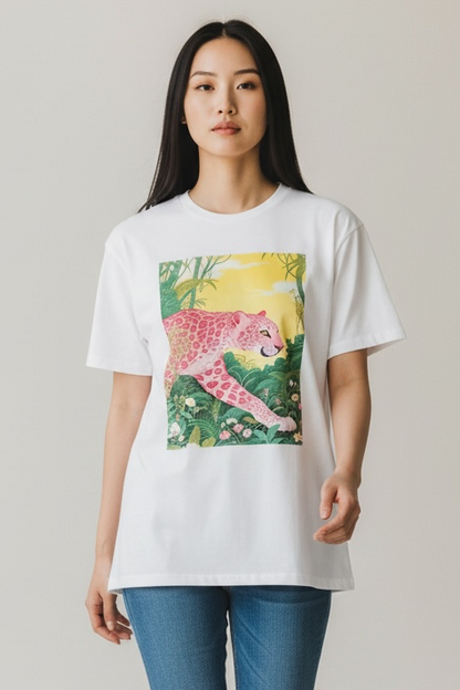 Charizma - Oversized Μακό T-shirt Sunset Panther