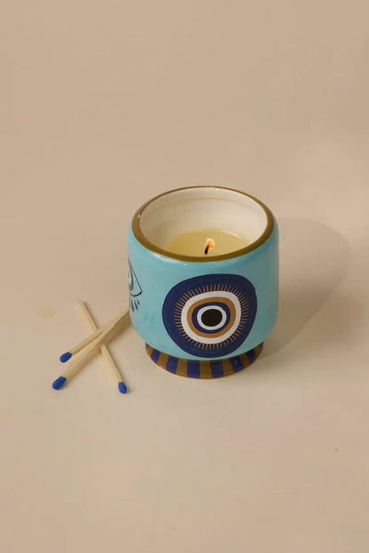 Paddywax A dopo Eye - Κεραμικό κερί σόγιας, Incense & Smoke 226gr & Σπίρτα 75 τεμ