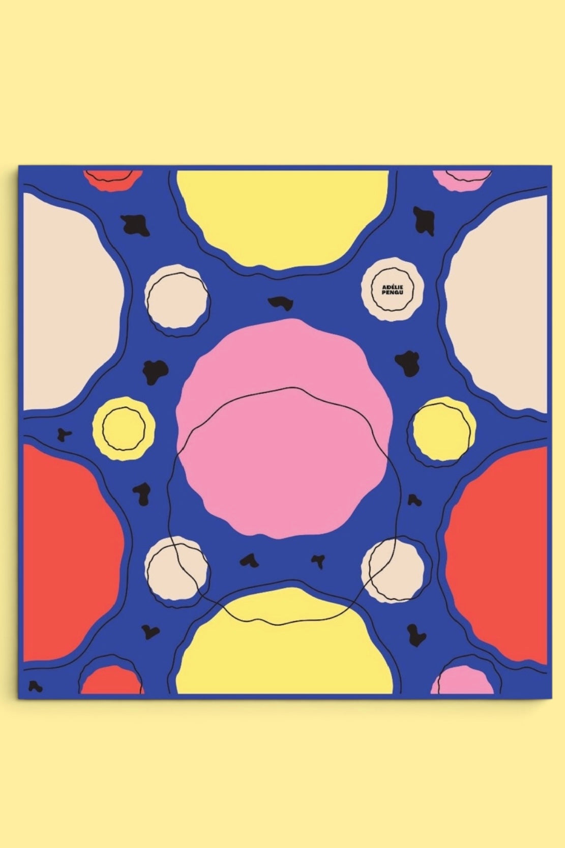 Adelie Pengu - Raul Scarf Σατέν Μαντήλι Abstract I 65x65cm