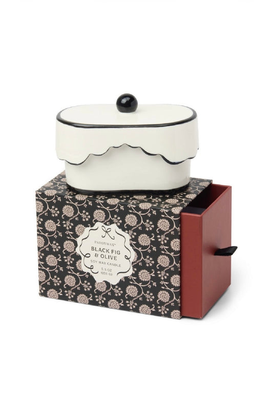 Paddywax Cherie - Black Fig & Olive Φυτικό Κερί 155gr σε κεραμικό δοχείο