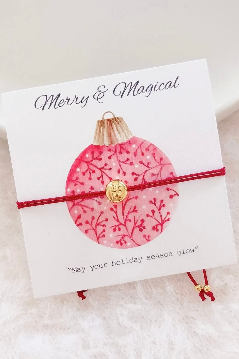 Queen Handmade Creations - Βραχιόλι Δώρο με Χρυσό Επιχρυσωμένο Στοιχείο σε Κάρτα Δώρου