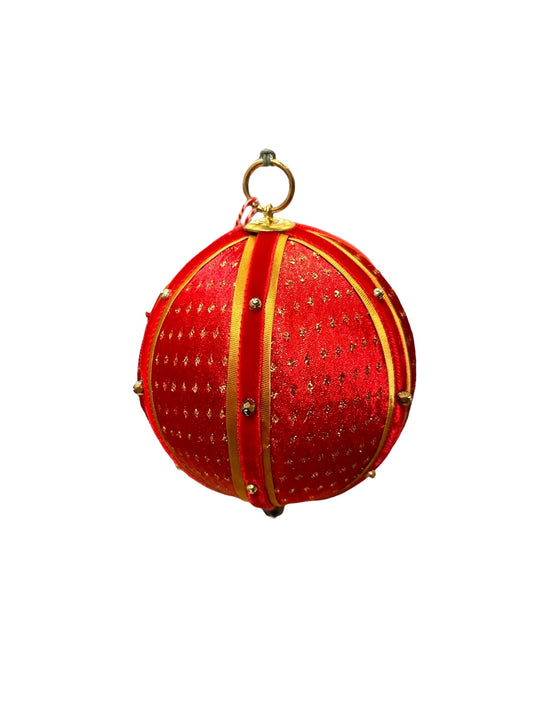 Kabiadesign - Χειροποίητη Xmas Μπάλα - Κόκκινο & Χρυσό 12
