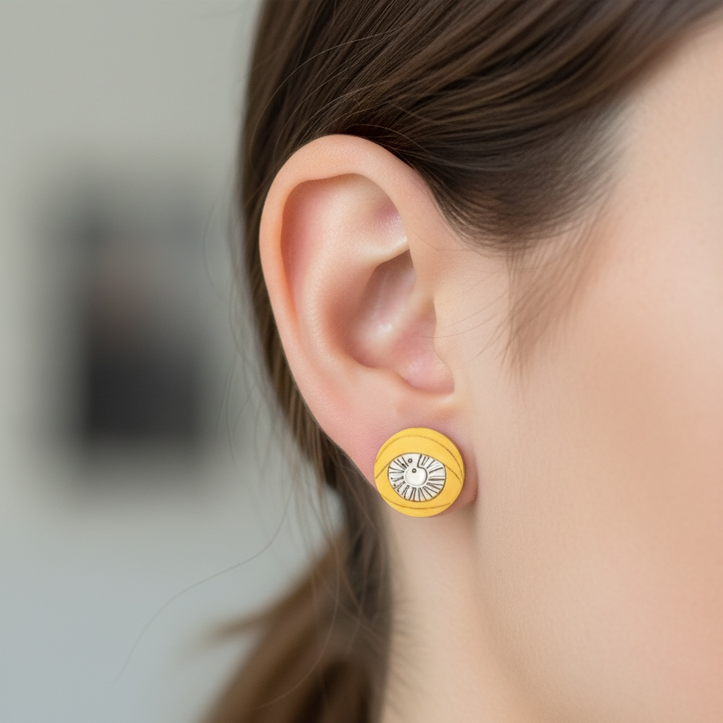 Pavlina Verouki Classic Round Eyes -  Σκουλαρίκια Μικρά Μάτια Χρυσό