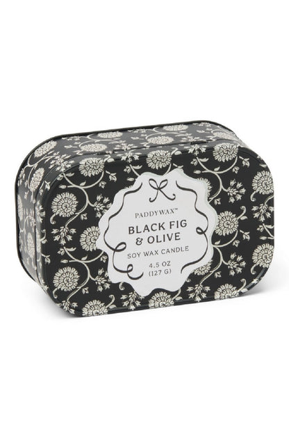 Paddywax Cherie - Black Fig & Olive Φυτικό Κερί 127gr σε μεταλλικό δοχείο-κονσέρβα