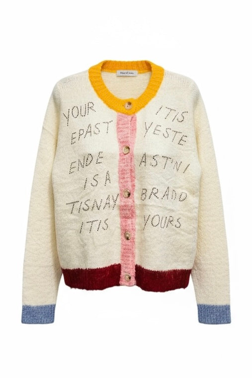 Charizma -  Κοντό Ζακετάκι με Στρας Εκρού