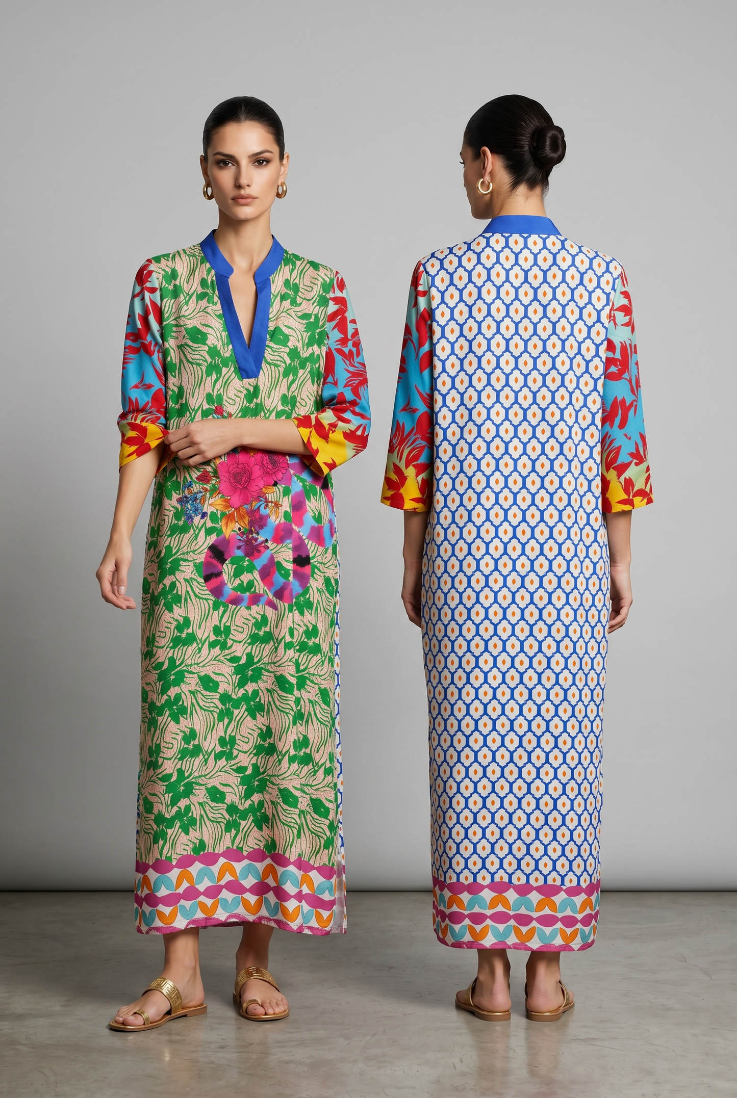 New Age - Premium Limited Edition Maxi Φόρεμα Καφτάνι Symi - T2