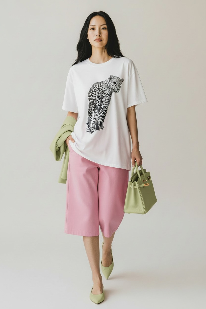 Charizma - Oversized Μακό T-shirt Panther