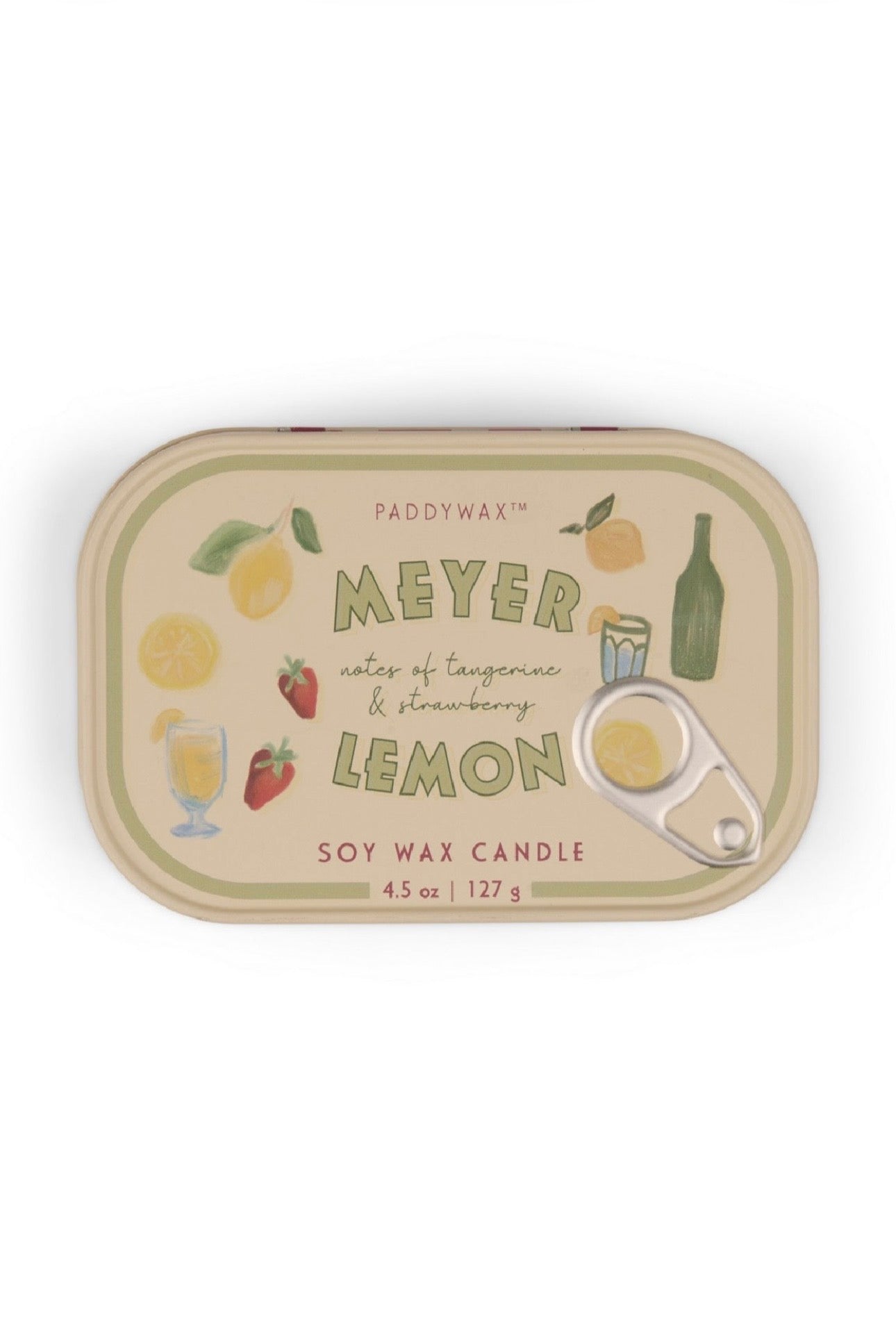 Paddywax Bistro Lemon - Φυτικό Κερί 127gr σε μεταλλικό δοχείο-κονσέρβα Meyer Lemon